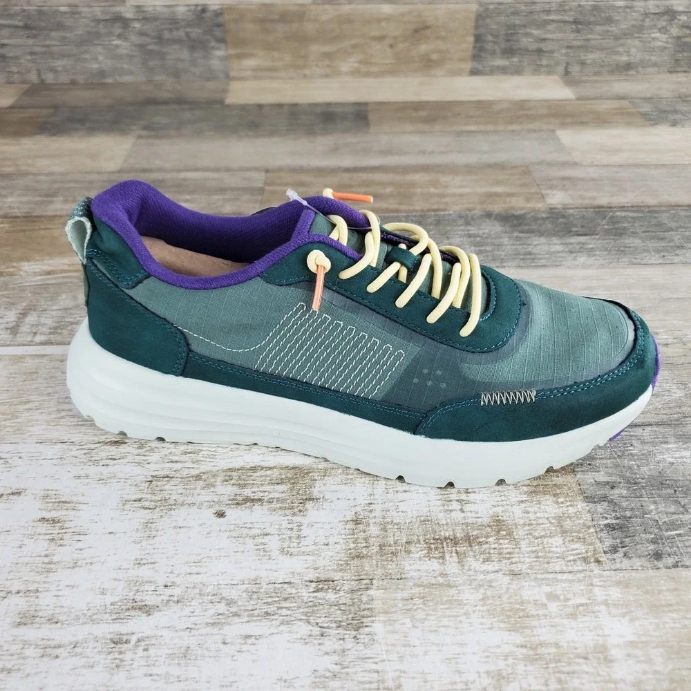Hey Dude Sirocco Alta Hype Trail Mens Shoes Sz 9 Teal Round Toe Slip On Sneakers